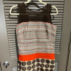 MILLY Tweed Banded Shift Dress